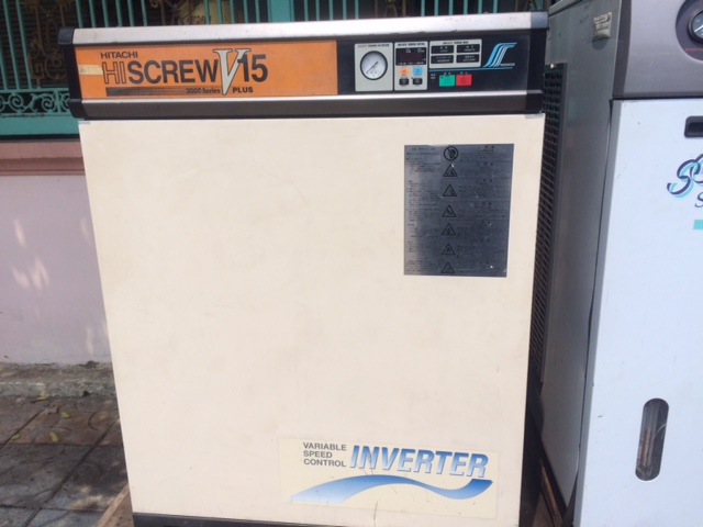 Máy nén khí trục vít cũ Hitachi Hiscrew 15kw (seri 2000)